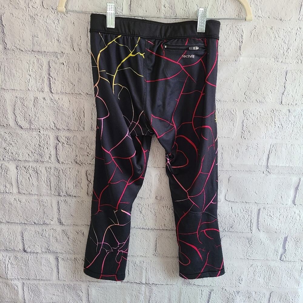 Girls Adidas Colorful Techfit Leggings SZ S - Picture 2 of 10